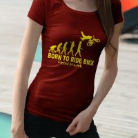 Megtalálta! Egyedi nyomtatott póló Egyéb témában, Born to ride BMX képpel/szöveggel.