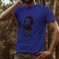 Egyedi nyomtatott pólót keres? Megtalálta! Egyedi nyomtatott Hírességek póló, (Bud Spencer) képpel.
