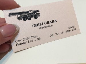 Névjegykártya készítés referenciáink