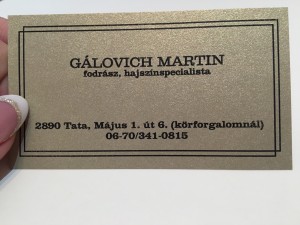 Névjegykártya készítés referenciáink